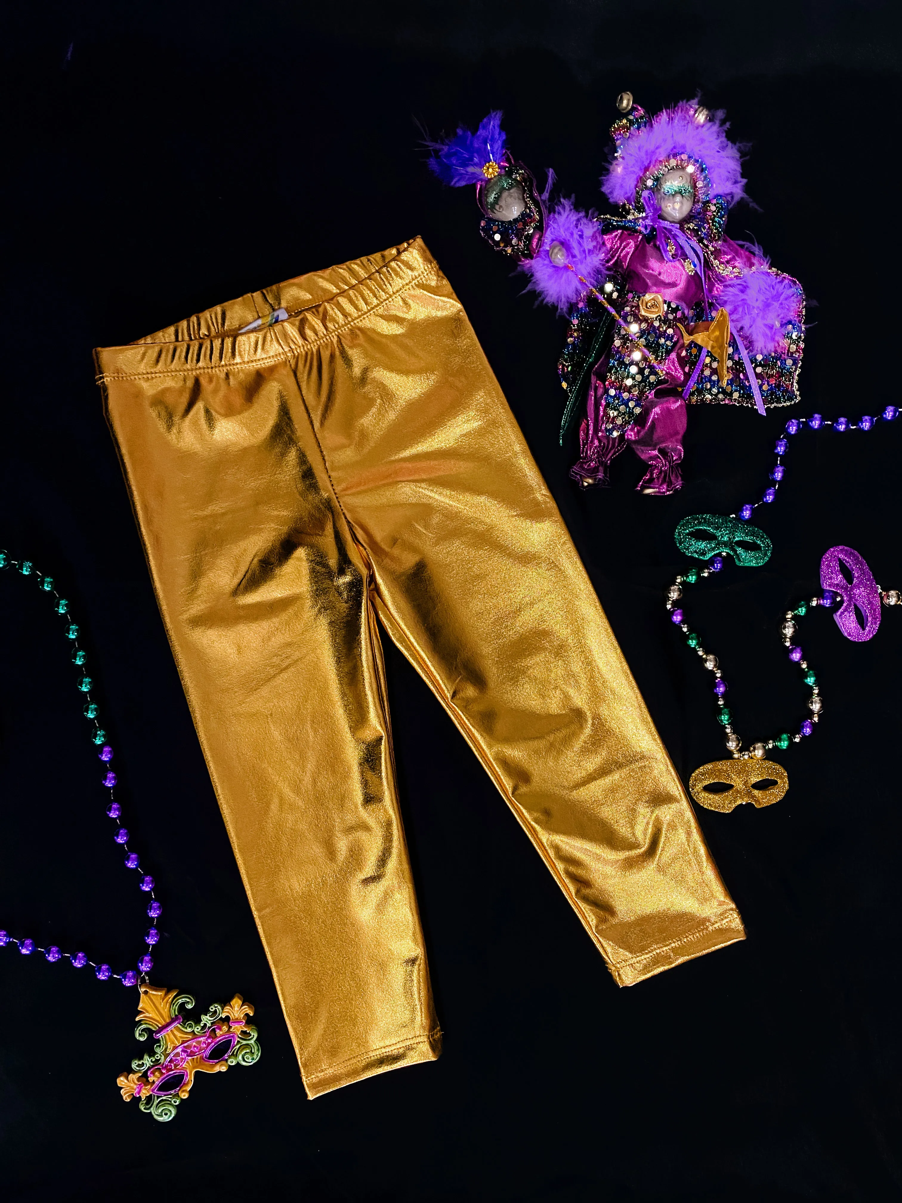 Metallic Leggings Youth - Gold