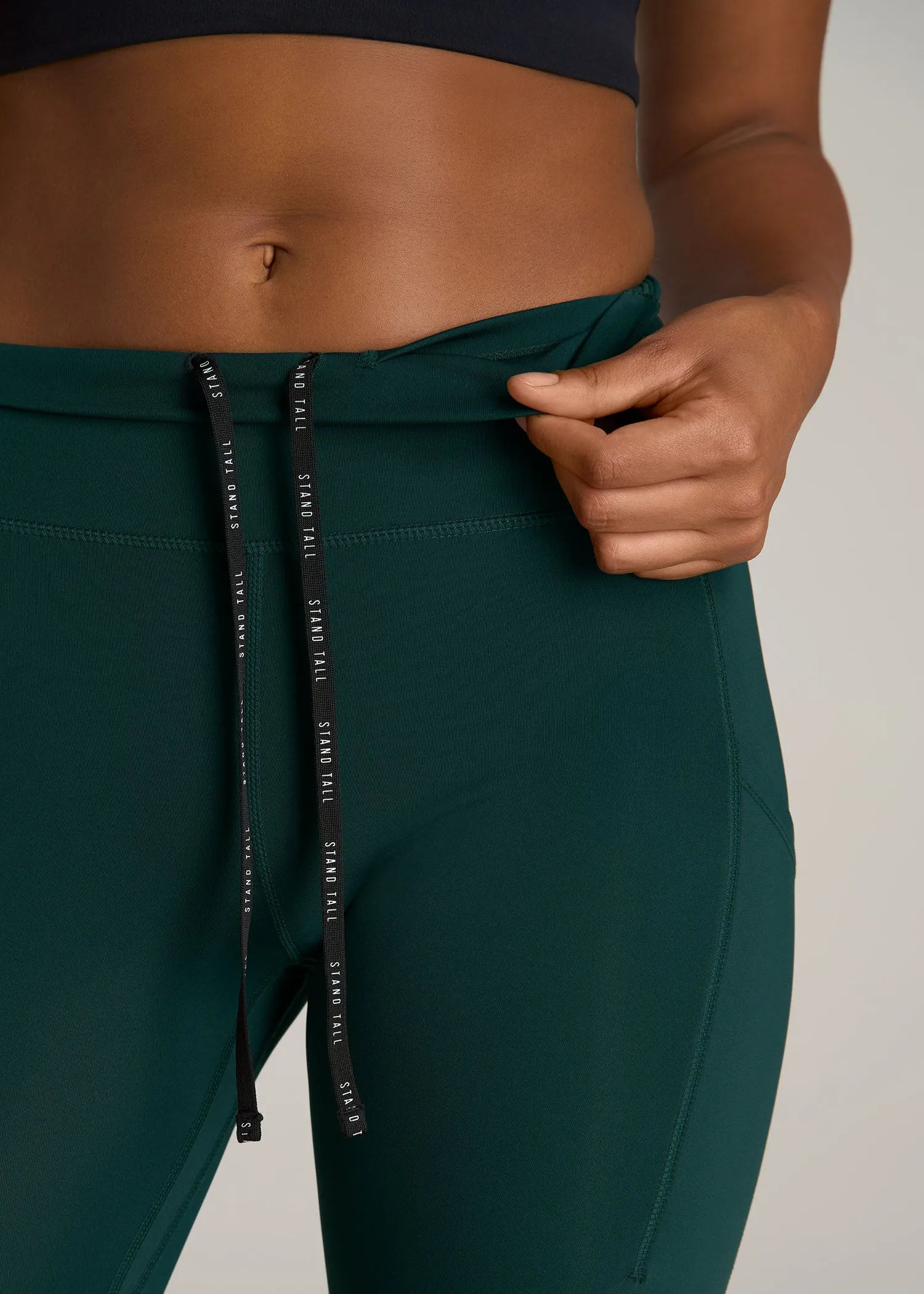 Mid Rise Run Legging for Tall Women Emerald