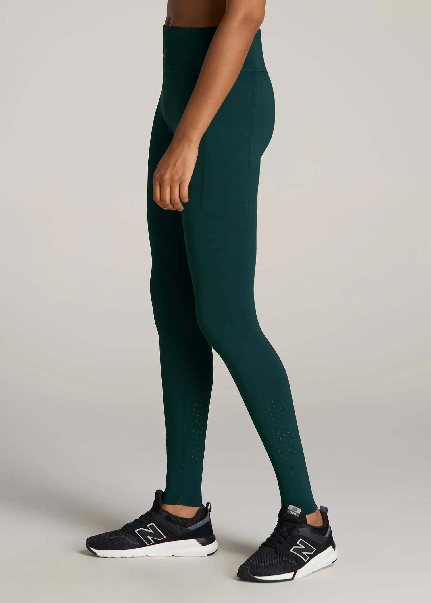 Mid Rise Run Legging for Tall Women Emerald
