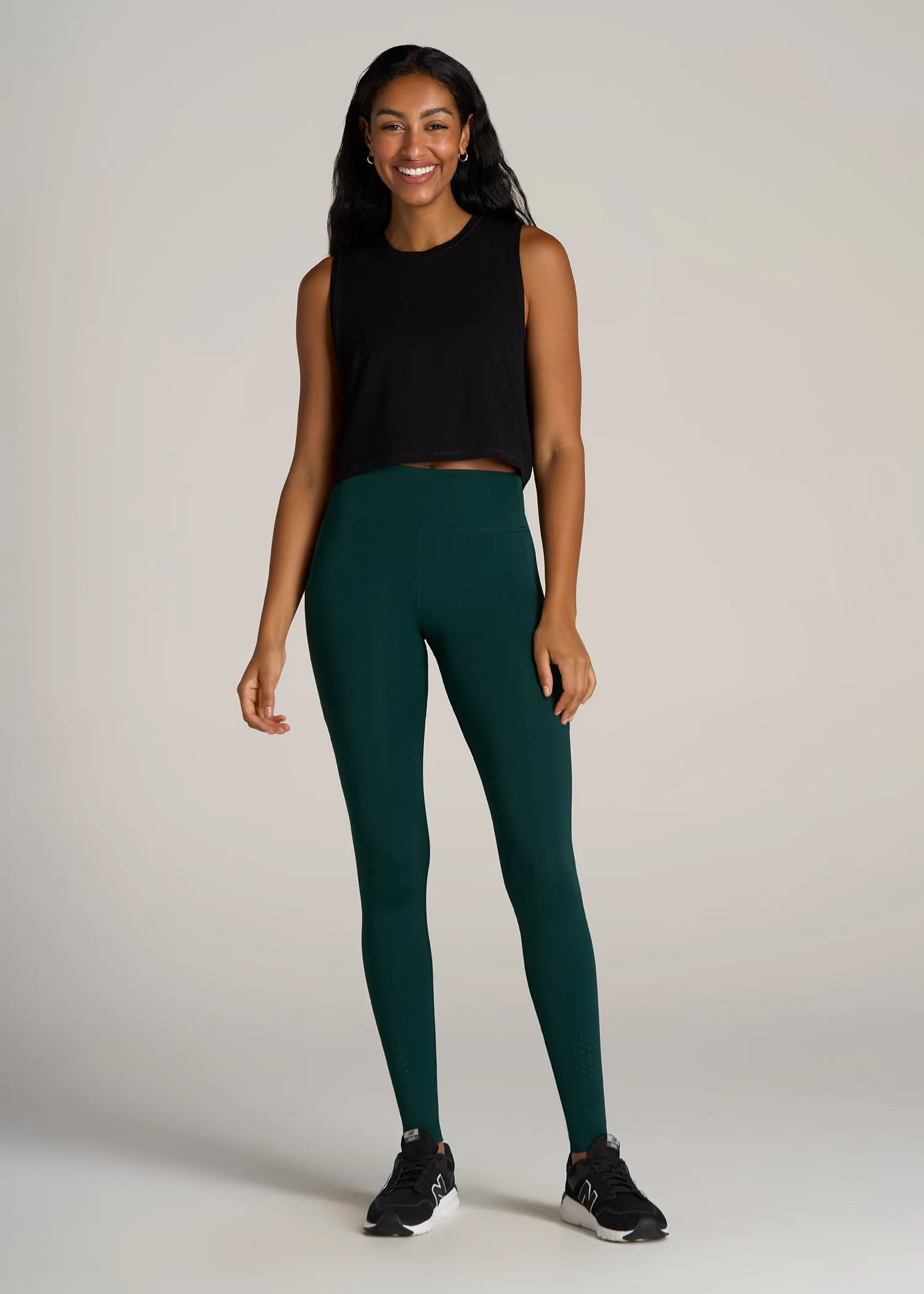 Mid Rise Run Legging for Tall Women Emerald