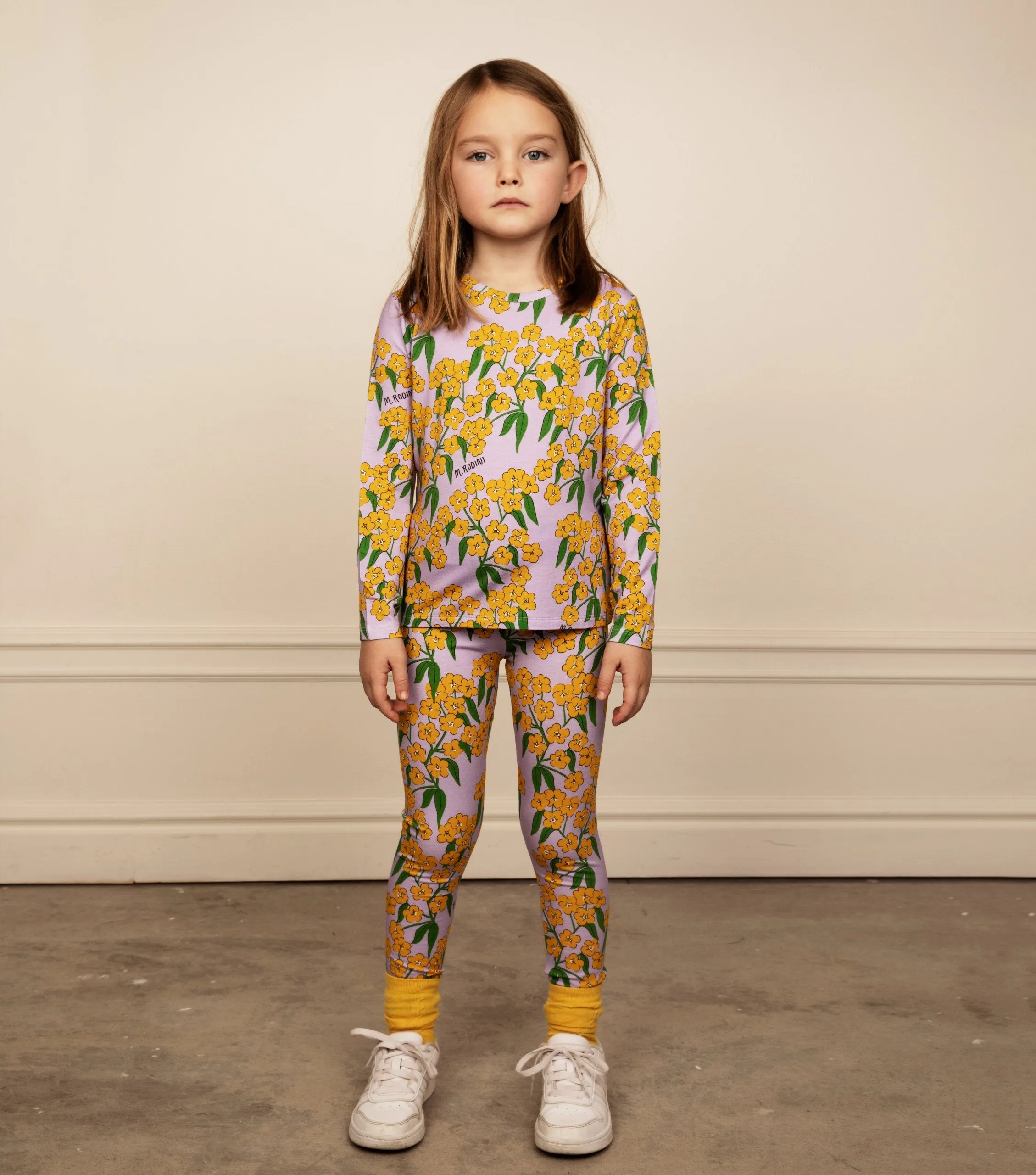 Mini Rodini Alpine Flowers AOP Leggings