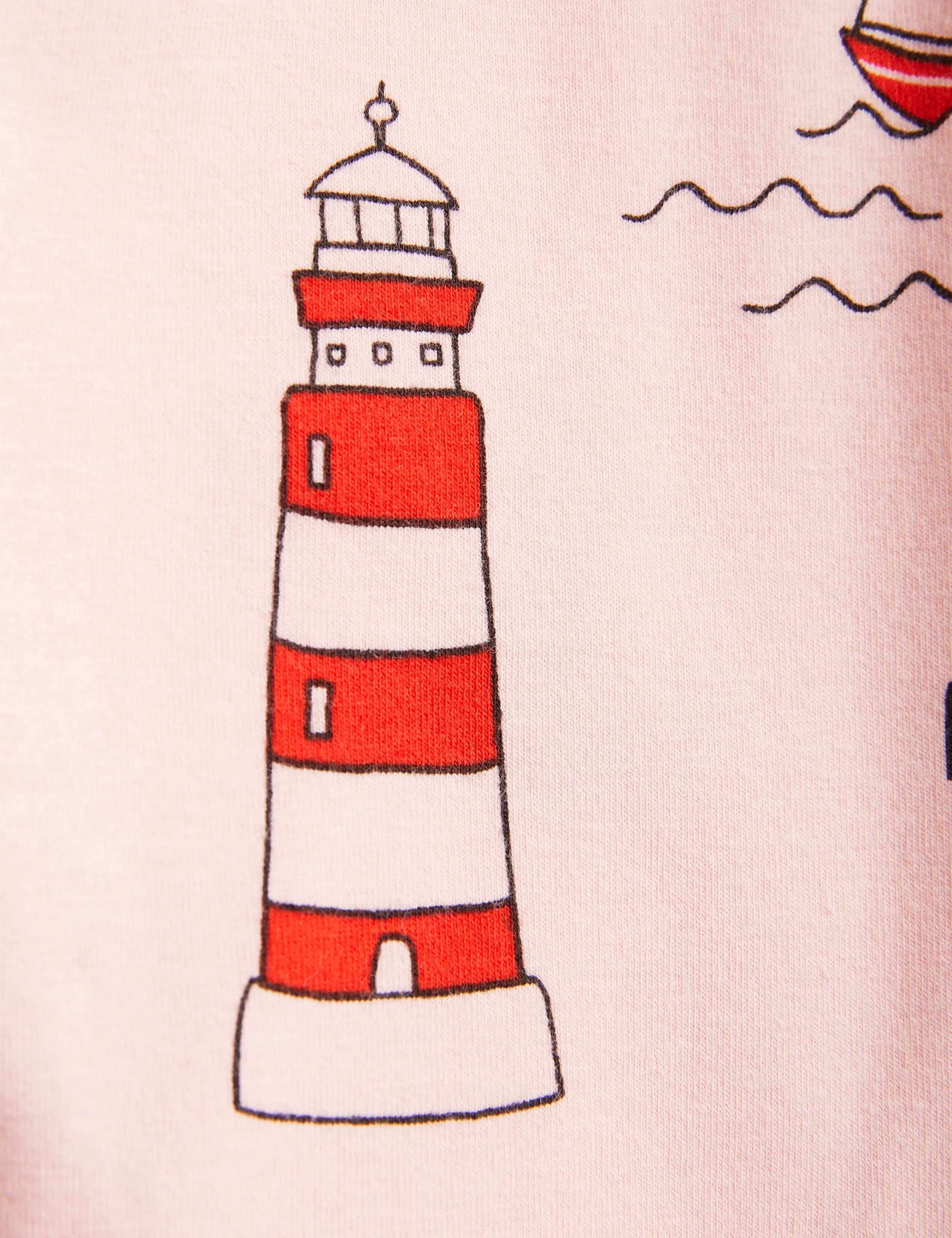 Mini Rodini Lighthouse AOP Leggings - Pink