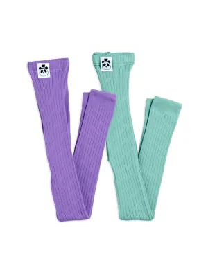 Mini Rodini Ribbed Leggings - 2 pack