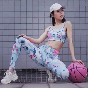 MIP JAPANESE FLORAL PRINT TRAINING LEGGINGS