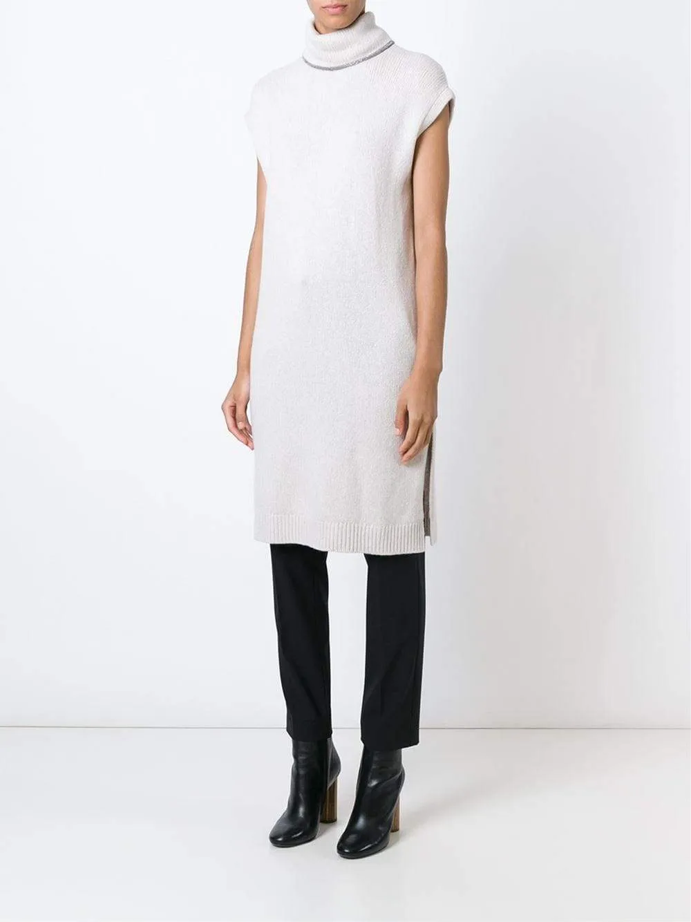 Monili Trim Turtleneck Tunic