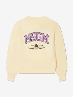 MSGM Girls Logo Print Sweatshirt