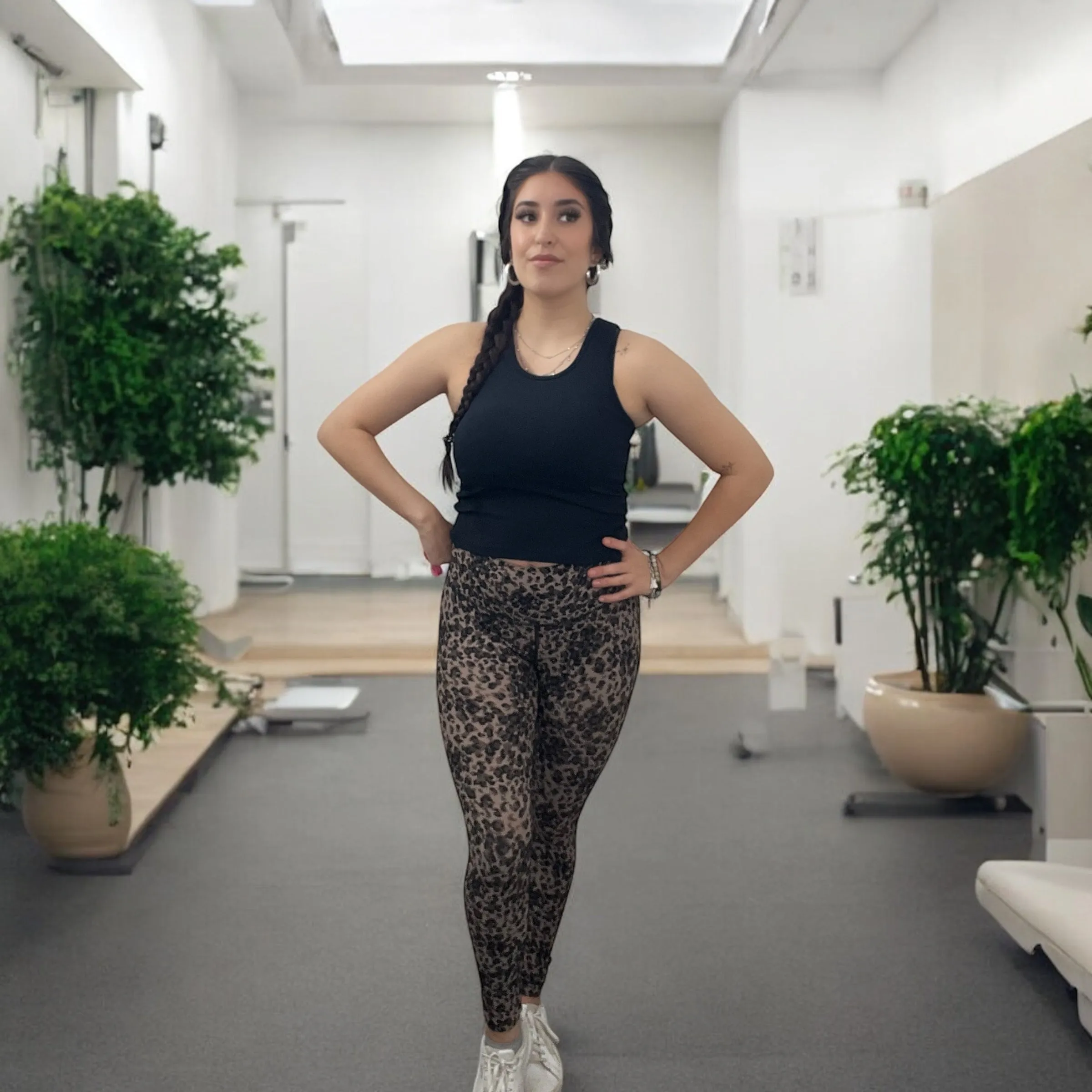 Nancy Ribbed Cheetah Leggings