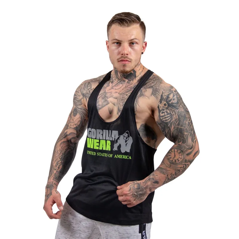 Nashville Tank Top -Black/NeonLime