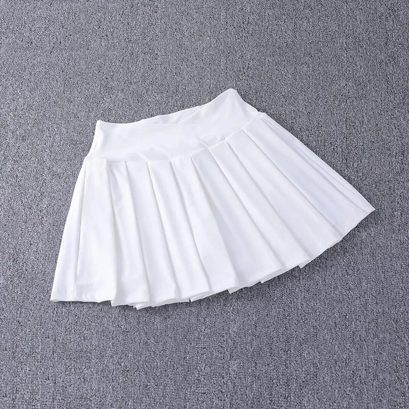 New Best-Selling Pleated Nylon Spandex Skirt with Pockets