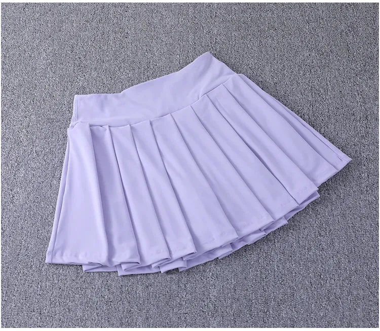 New Best-Selling Pleated Nylon Spandex Skirt with Pockets