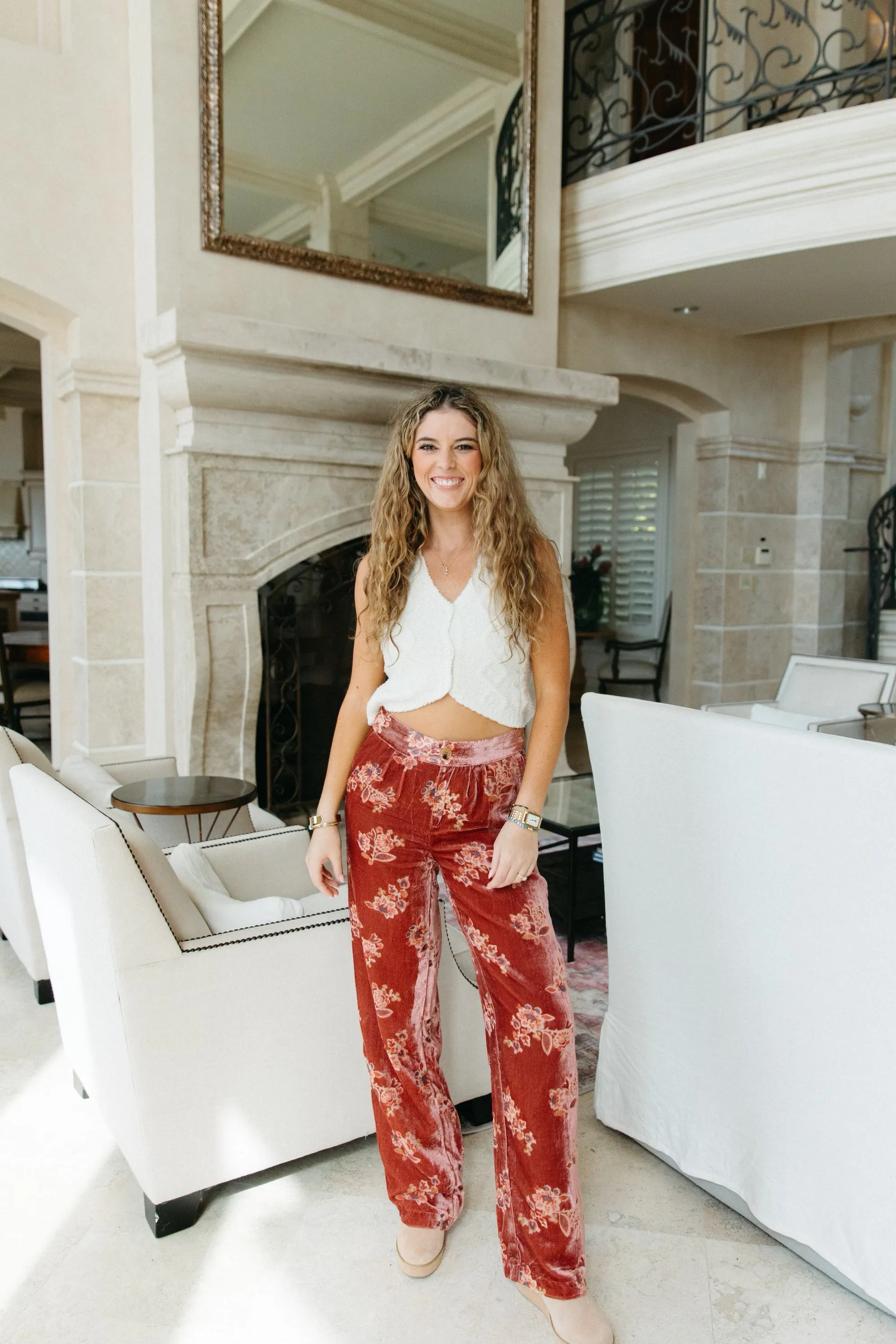 Norma Velvet Trousers - Multi