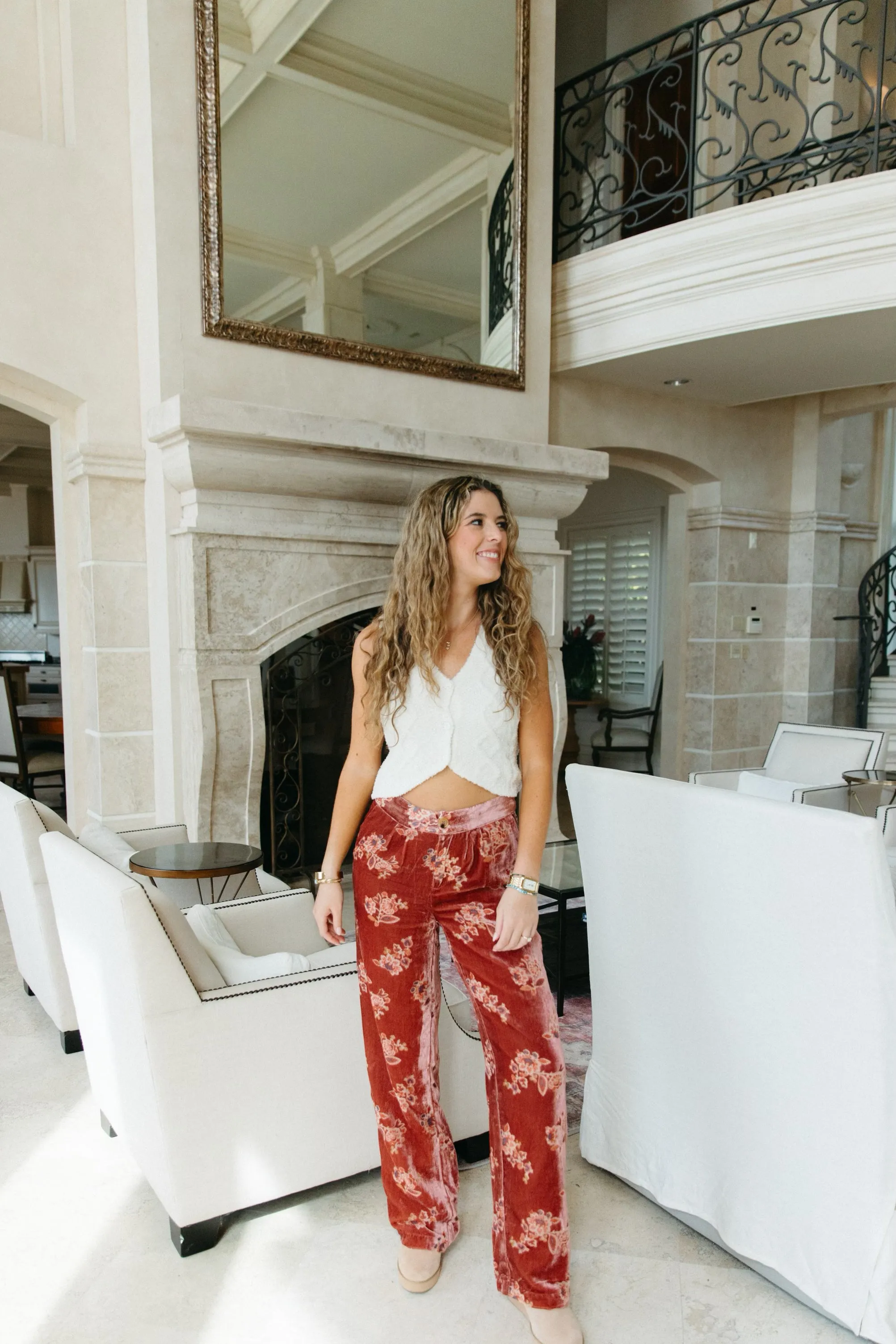 Norma Velvet Trousers - Multi