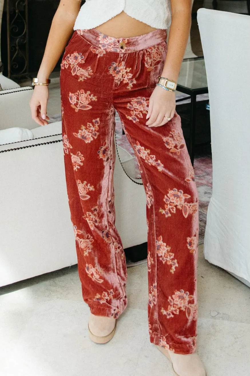 Norma Velvet Trousers - Multi
