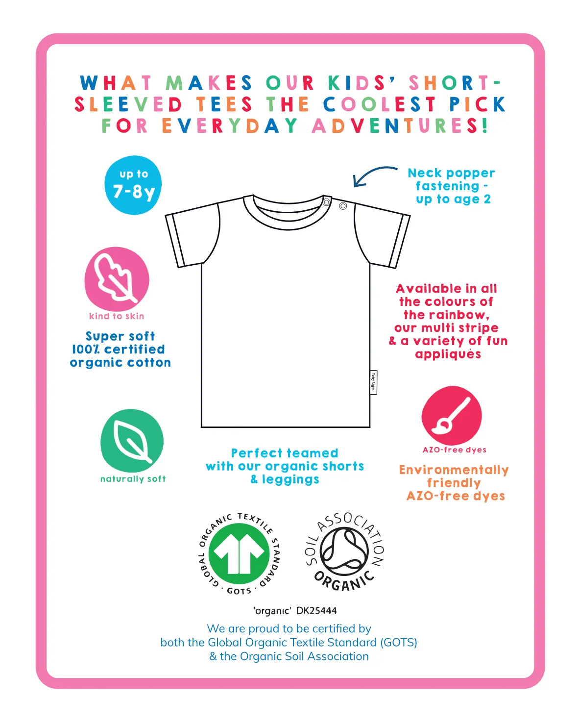 Organic Multi Heart Print T-Shirt
