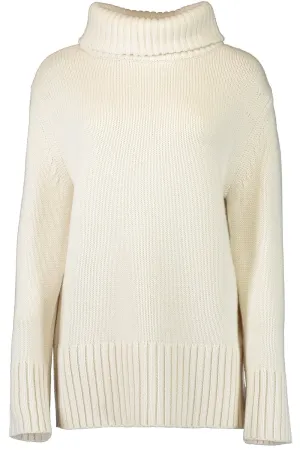 Oversized Turtleneck Pullover - Ivory