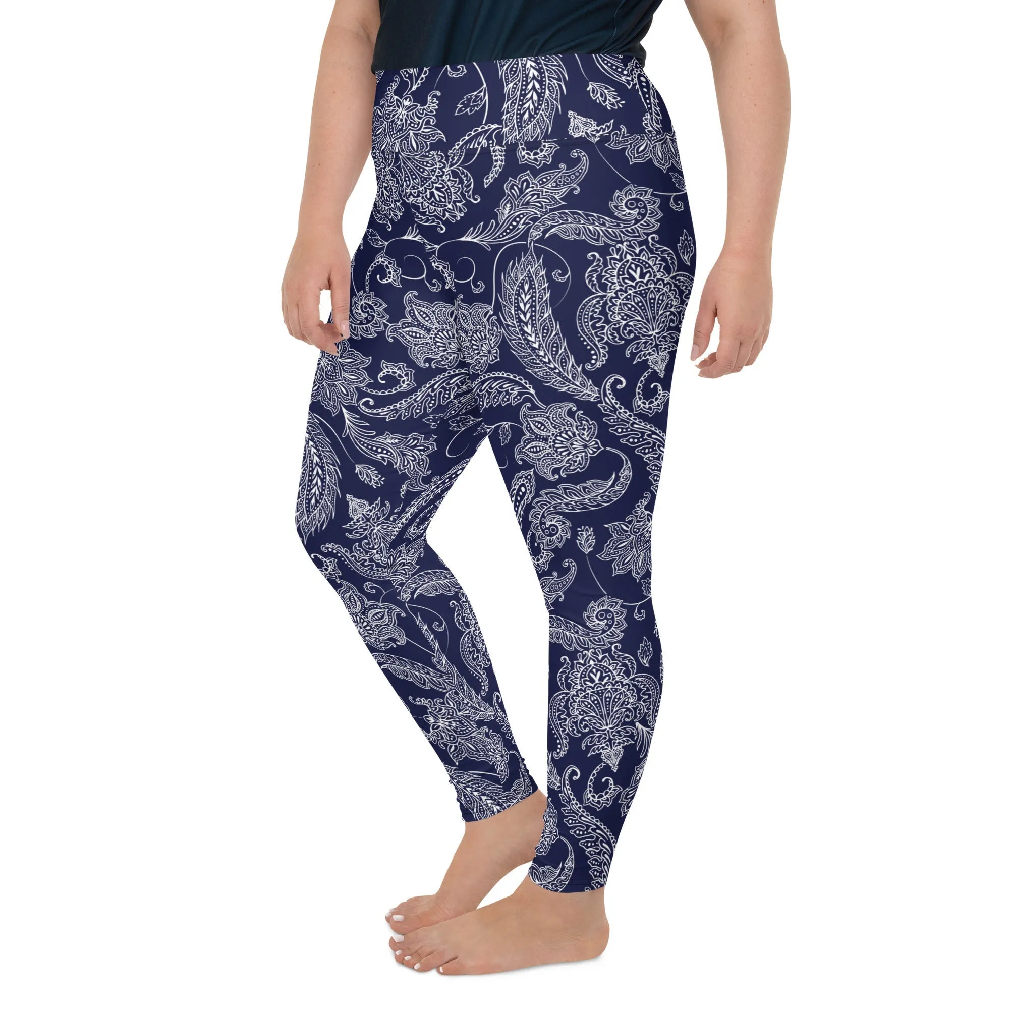 Paisley Floral Plus Size Leggings