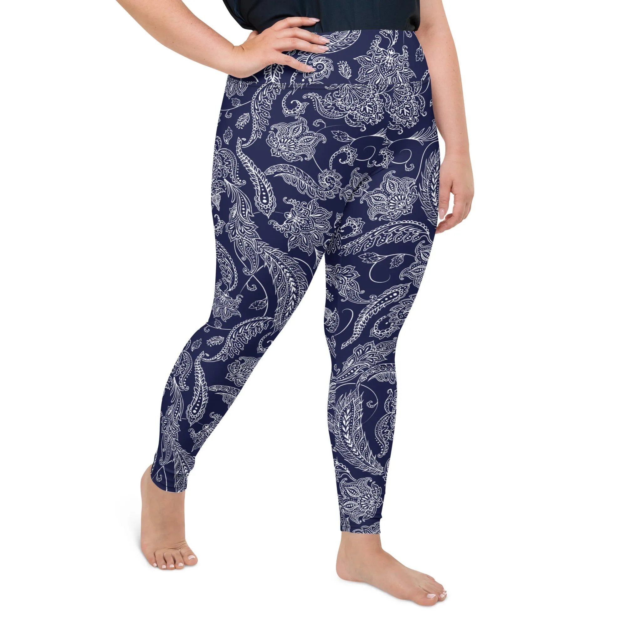 Paisley Floral Plus Size Leggings