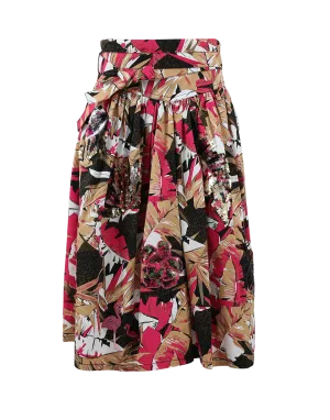 Palm Belted Full Skirt
