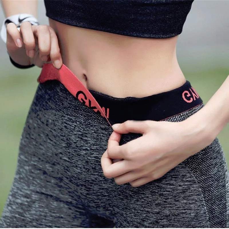 Patchwork Slim High Waist Elastic Legging