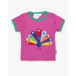 Peacock Applique Short Sleeve Shirt - 1 Left Size 12-18 months