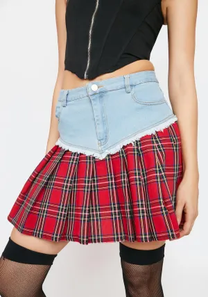 Perwinkle Courtesy Call Pleated Skirt