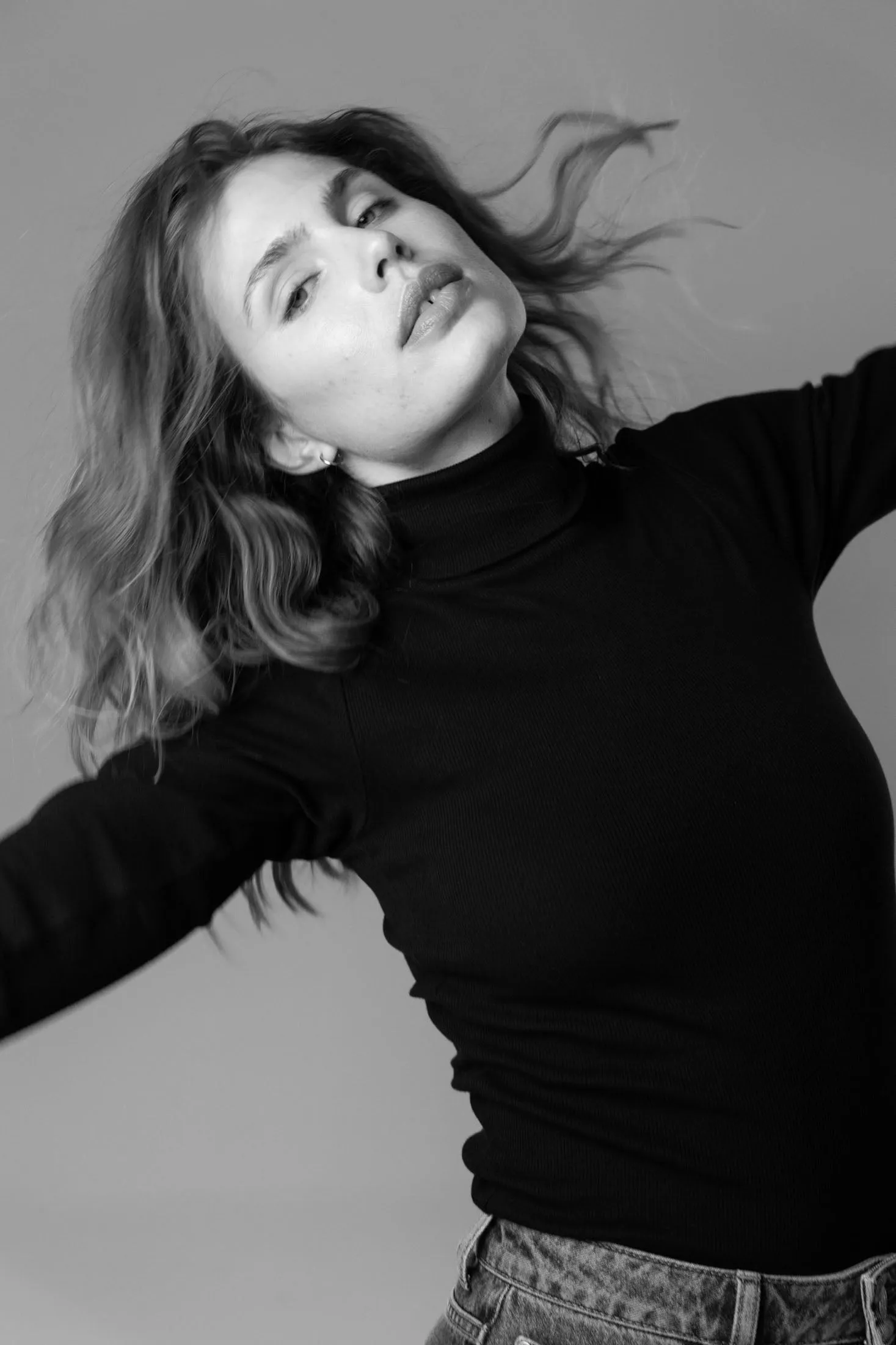Petra Rib Turtleneck - Black