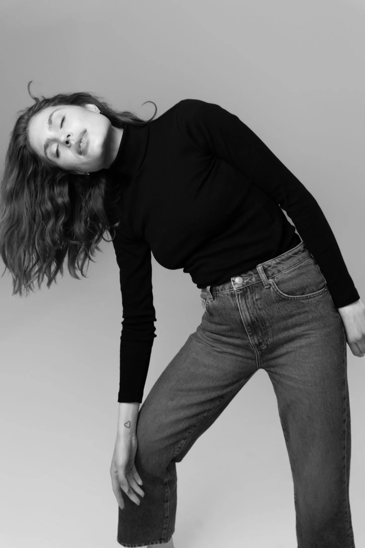 Petra Rib Turtleneck - Black