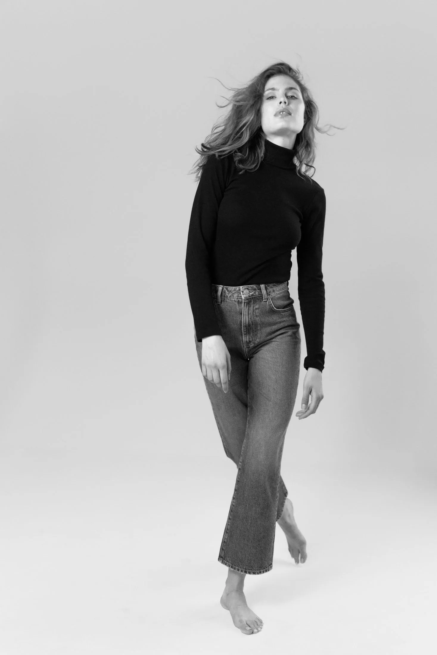 Petra Rib Turtleneck - Black