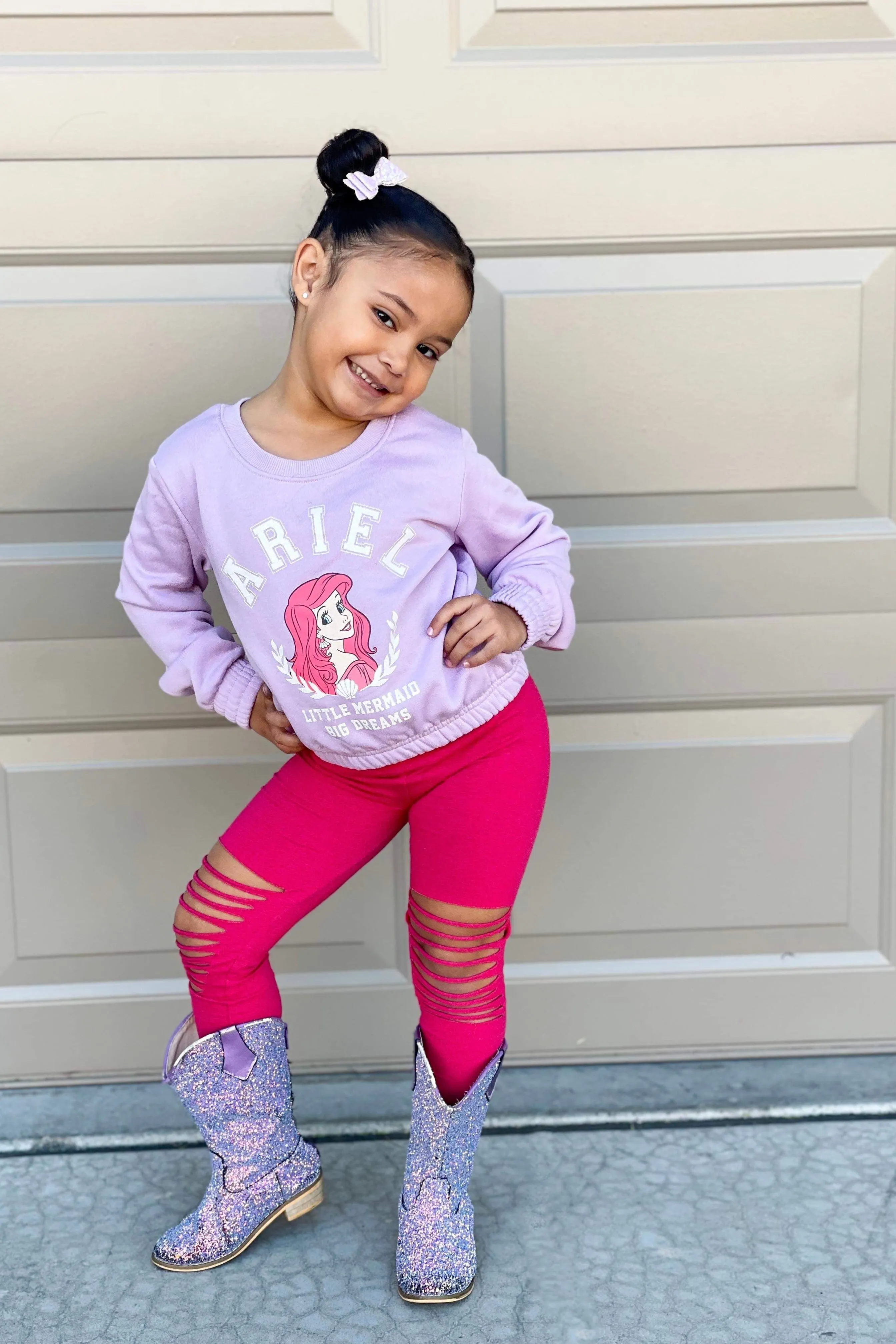 Pink Shredded Leggings