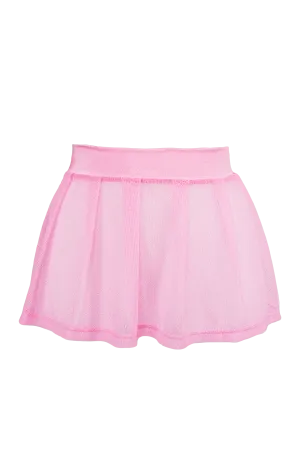 Pleated Mini skirt sheer mesh / Festival & Rave skirt / BABY PINK