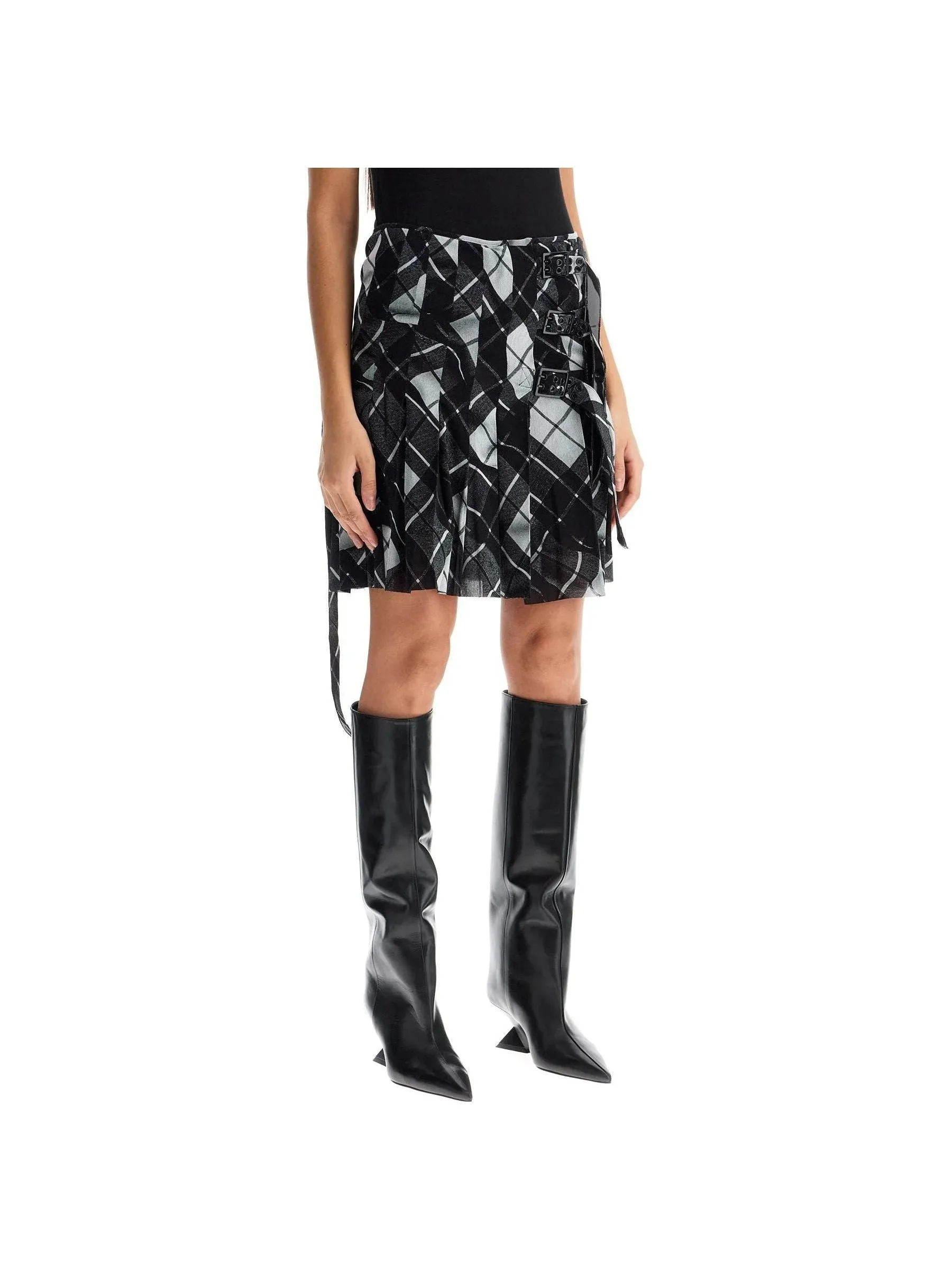 Pleated Tartan Skirt