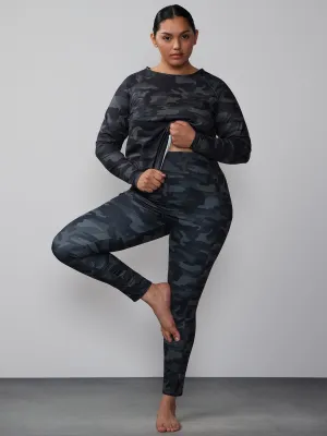 Plus High Rise Camo Yoga Legging