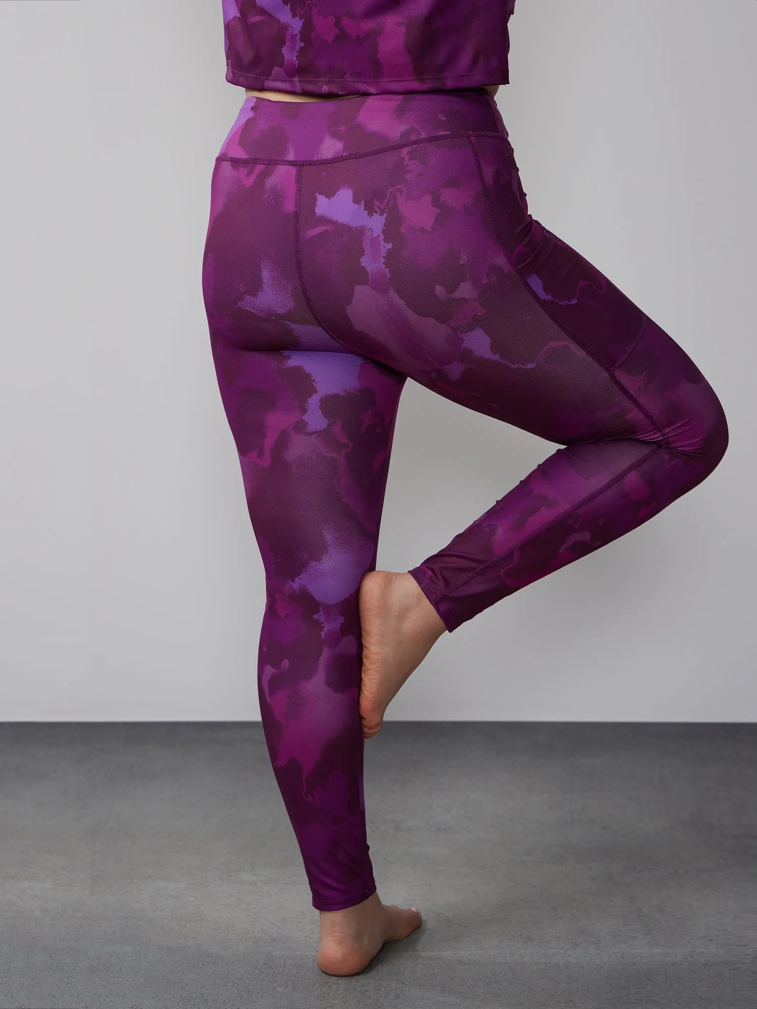 Plus High Rise Watercolor Yoga Leggings