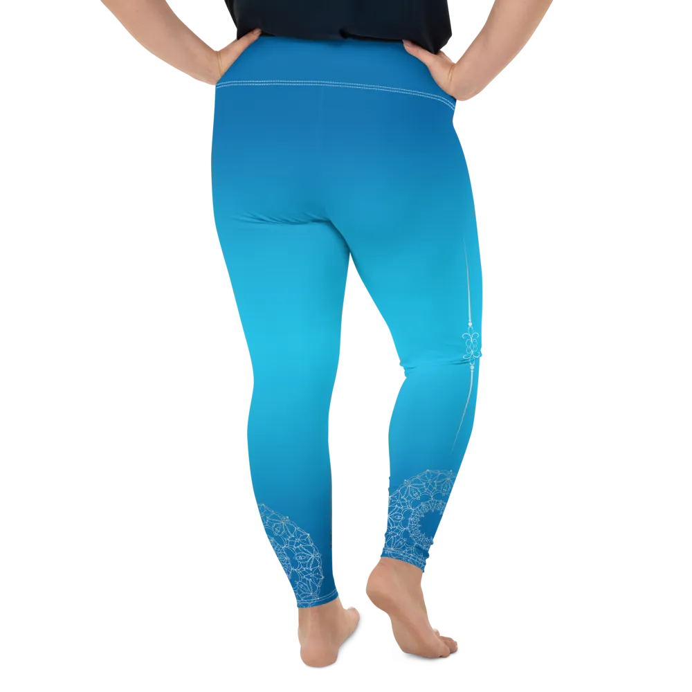 Plus Size Bodhi Blue Womens Yoga Leggings