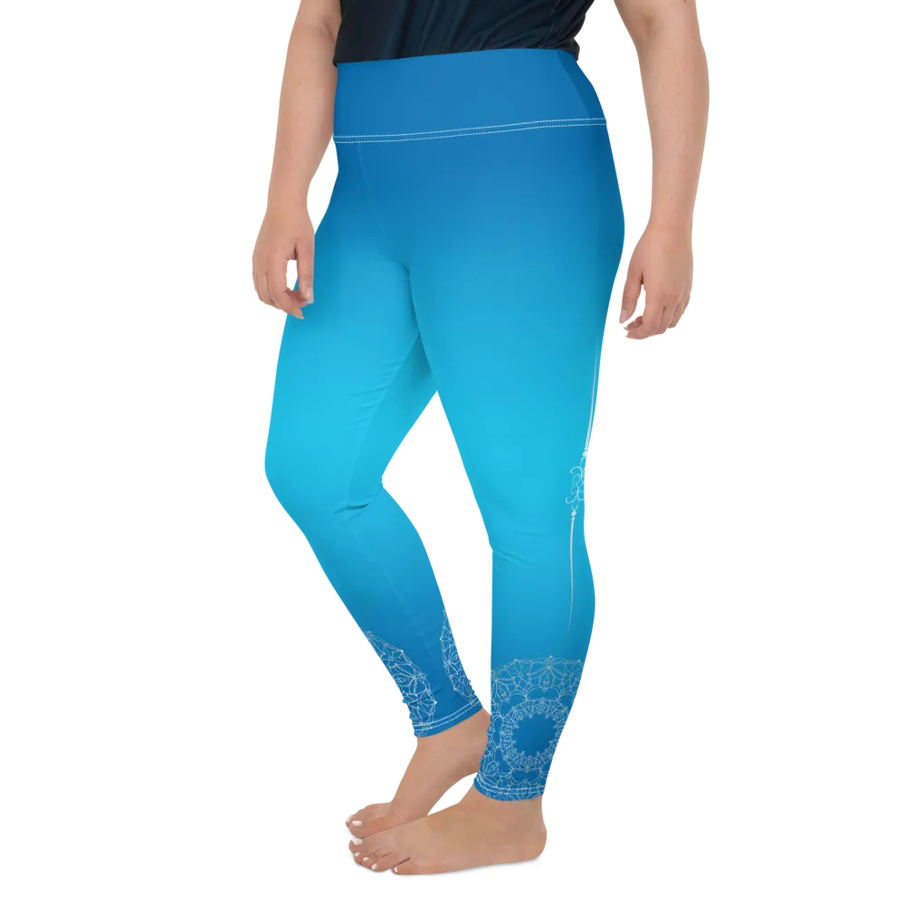 Plus Size Bodhi Blue Womens Yoga Leggings