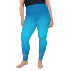 Plus Size Bodhi Blue Womens Yoga Leggings