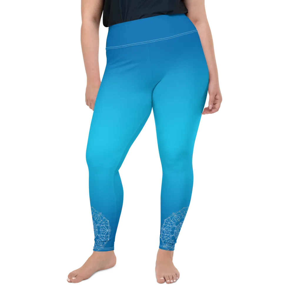 Plus Size Bodhi Blue Womens Yoga Leggings