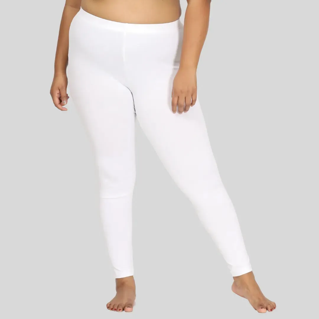 Plus Size Leggings For Women | High-Waist | Ankle-Length | Soft Cotton Blend | Tear-Resistant Gusset