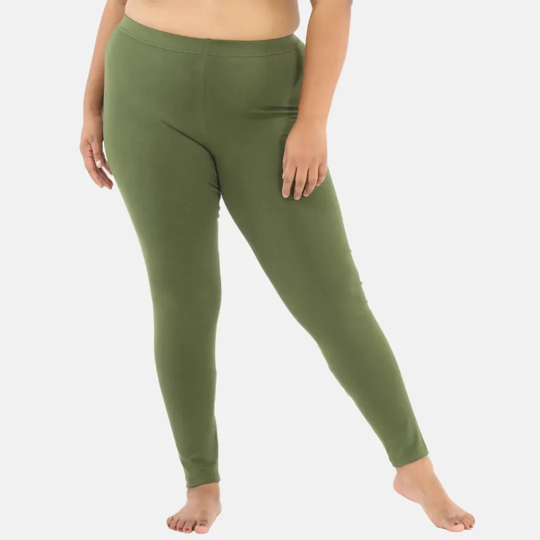 Plus Size Leggings For Women | High-Waist | Ankle-Length | Soft Cotton Blend | Tear-Resistant Gusset