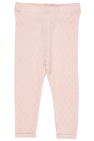 POINTELLE HEART LEGGINGS - DUSTY ROSE