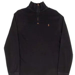 POLO RALPH LAUREN BLACK QUARTER 1/4 ZIP SWEATER SIZE XL