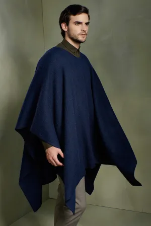 Poncho Chalán Cape Alpaca Color Blue