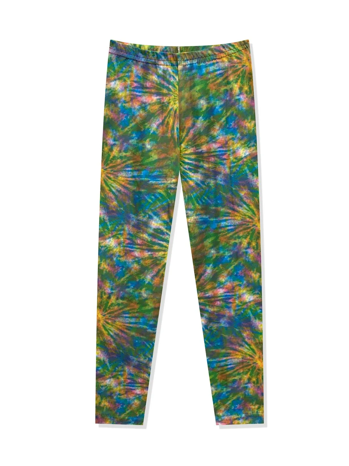 Prestigez Girls' Cute Fashion Printed Stretchy Tie Dye Leggings Pants Pack of 2, Pastel Multicolor