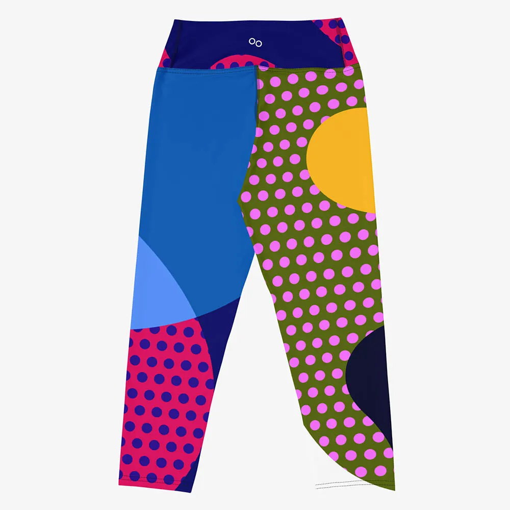Printed Capris "Polkalicious" Red/Yellow/Blue