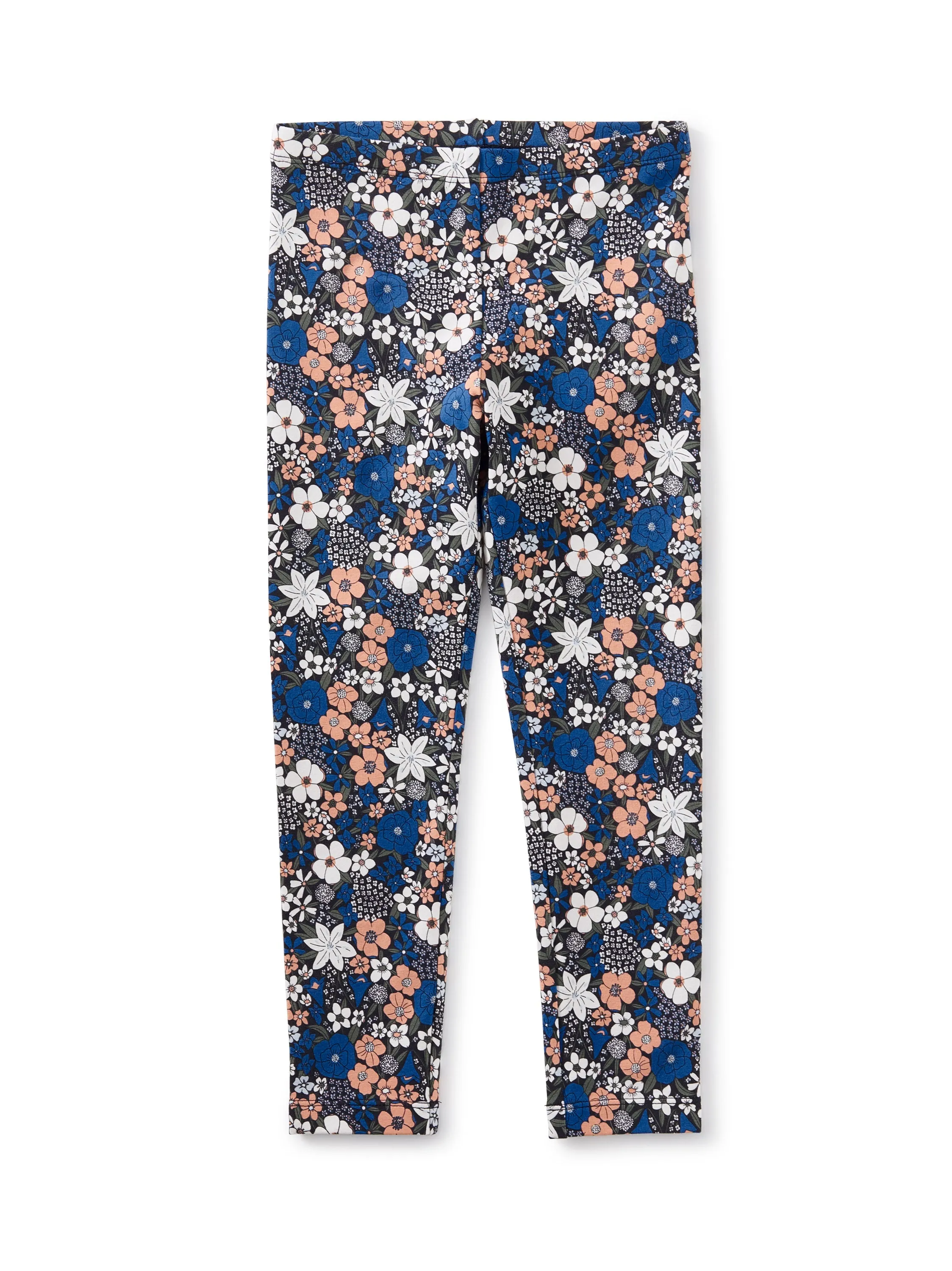 Printed Leggings- Swedish Bouquet in Indigo