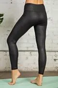 PU Chintz Butter Soft Full Length Yoga Leggings w/ a Front Keyhole Pocket
