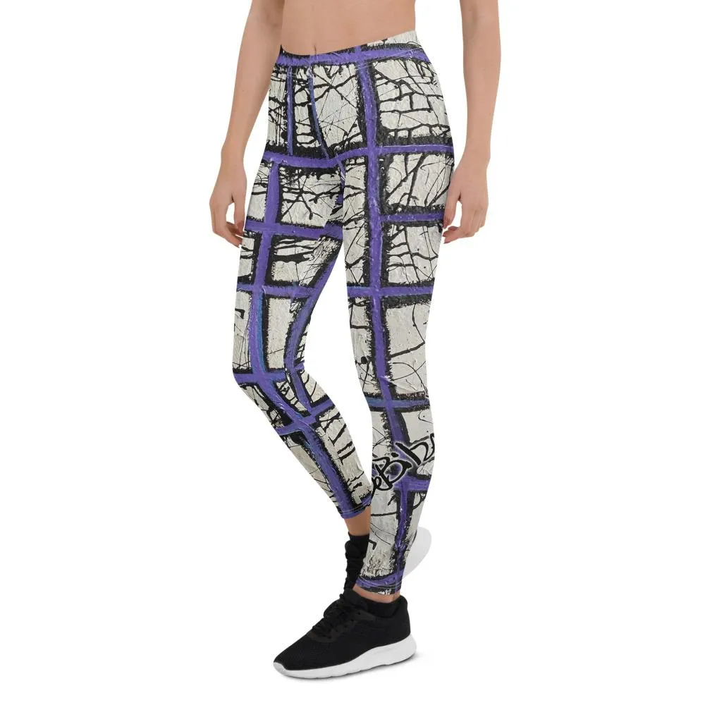 Purple Abstract Leggings