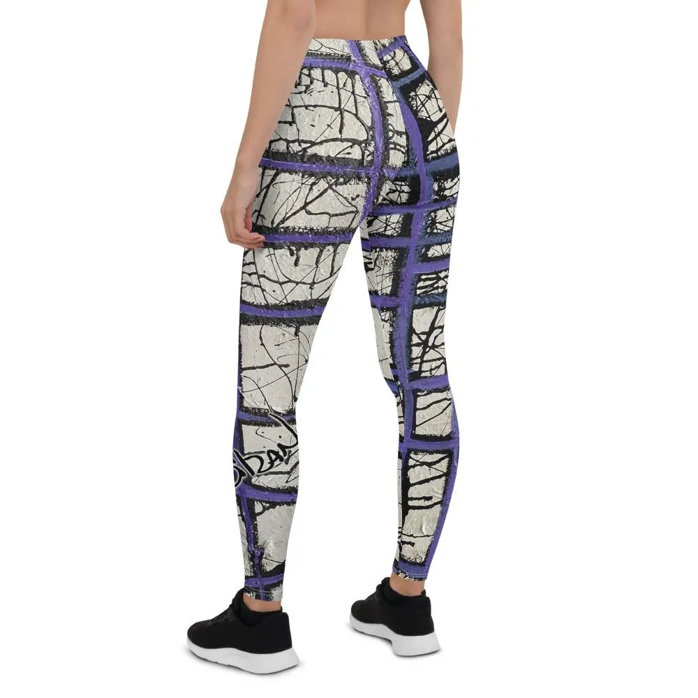 Purple Abstract Leggings