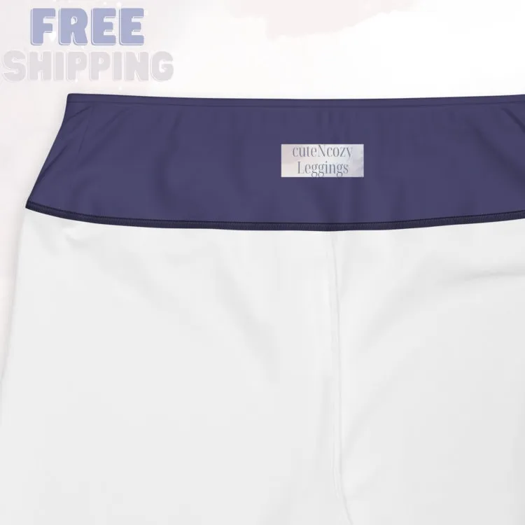 Purple Halloween Spider Print Plus Size Leggings