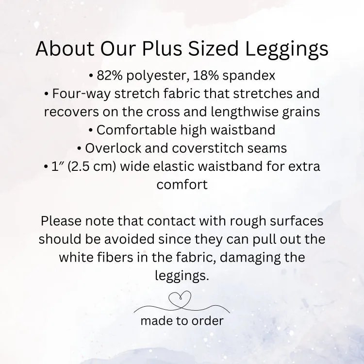 Purple Halloween Spider Print Plus Size Leggings